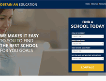 Tablet Screenshot of obtainaneducation.com